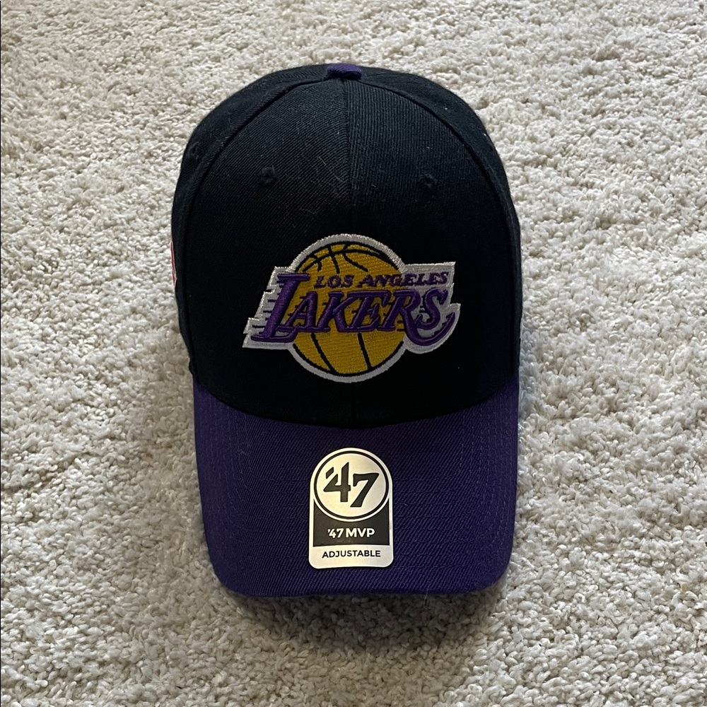 47 Brand Black and Purple Lakers Cap